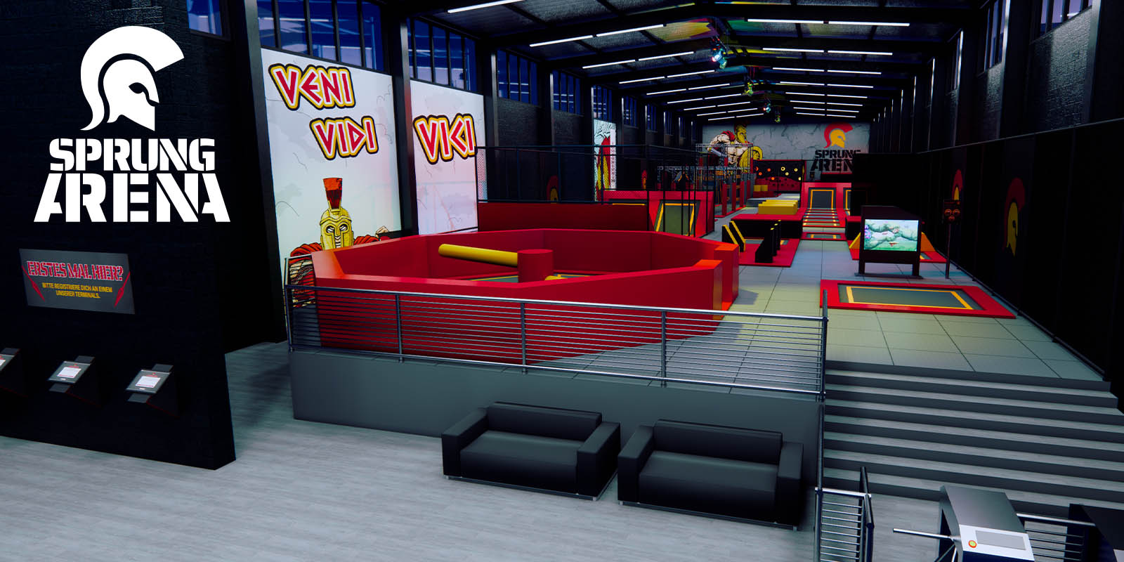 Sprungarena-trampolinpark-contigo-hersteller Contigo Indoortainment Lieferant Hersteller Trampolinpark Geraete Ausstatter