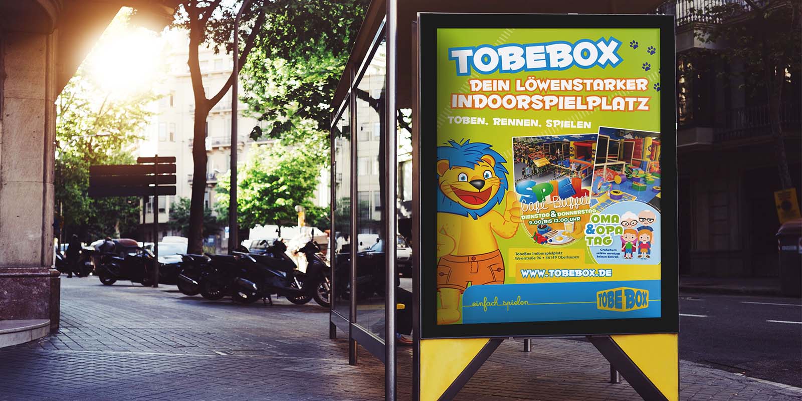 Werbung-Tobebox-Indoorspielplatz-Contigo Contigo Indoortainment tobebox indoorspielplatz oberhausen ausstatter werbung hersteller lieferant