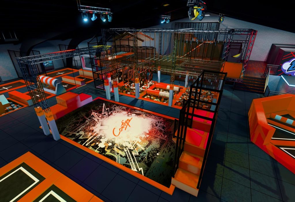 Contigo Indoortainment Ausstattung Geräte Equipment Indoorspielplatz Trampolinpark